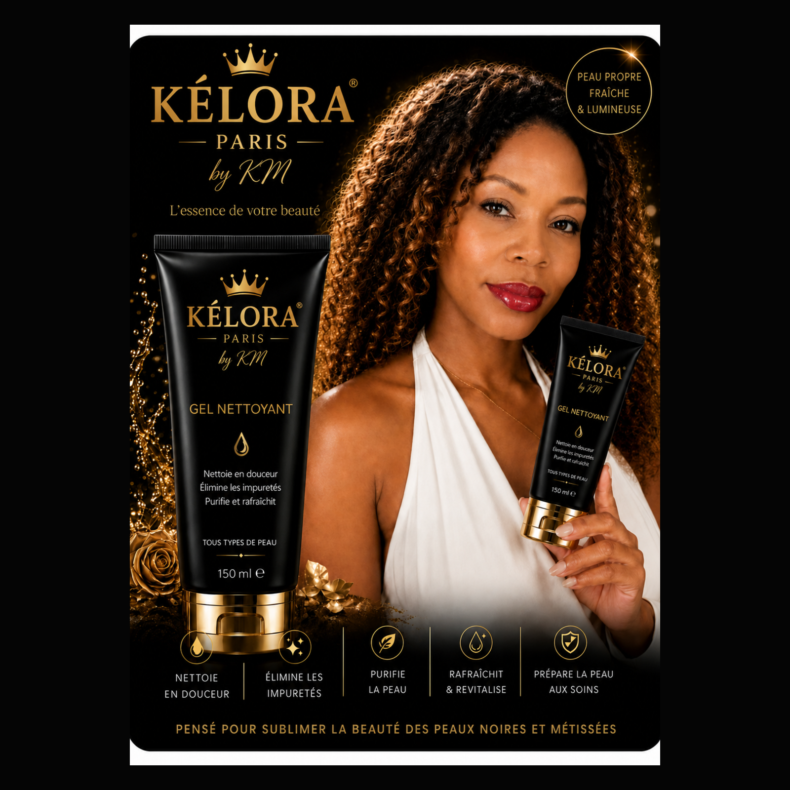 Collection Gel Nettoyant KÉLORA – format carré
