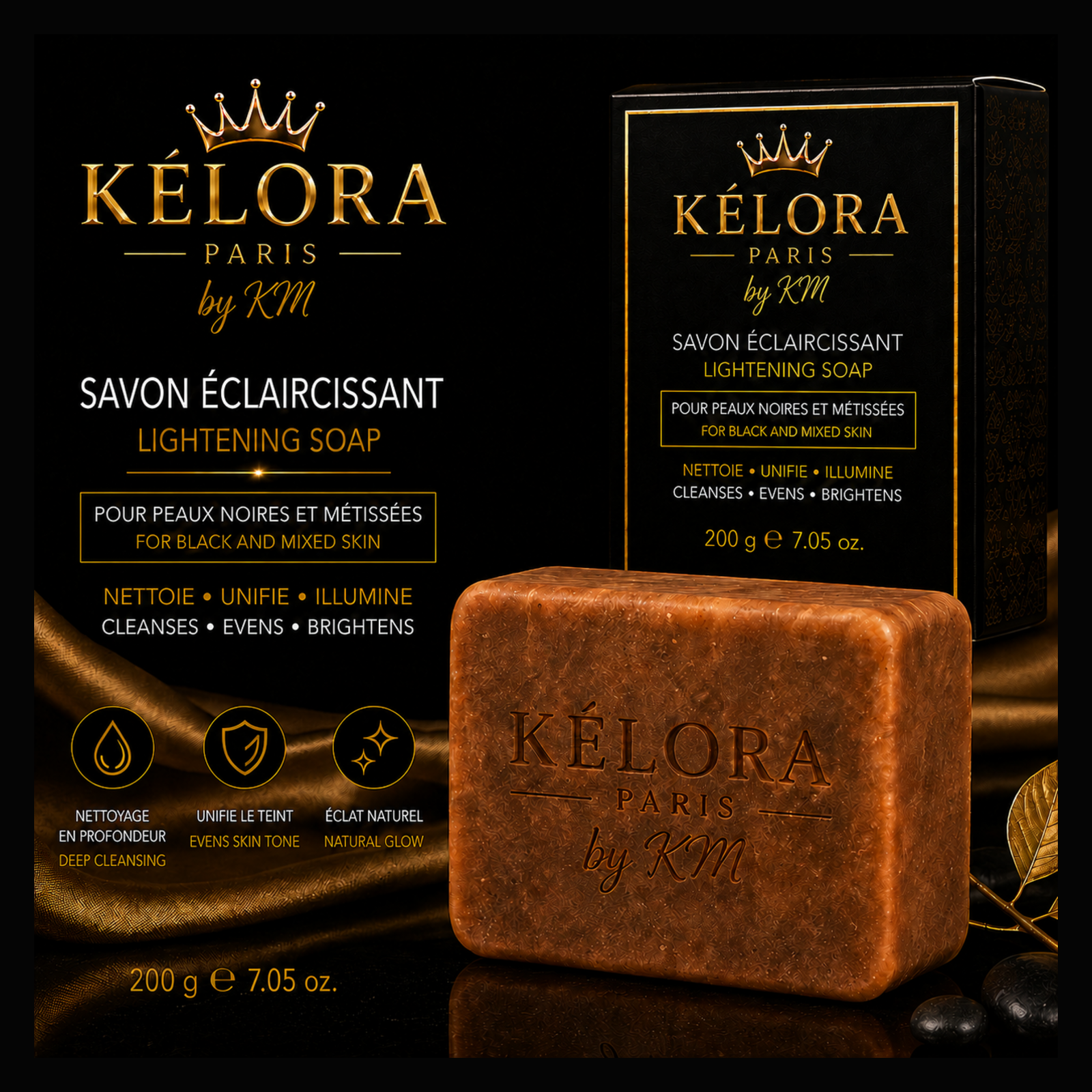 Collection Savons KÉLORA – format carré