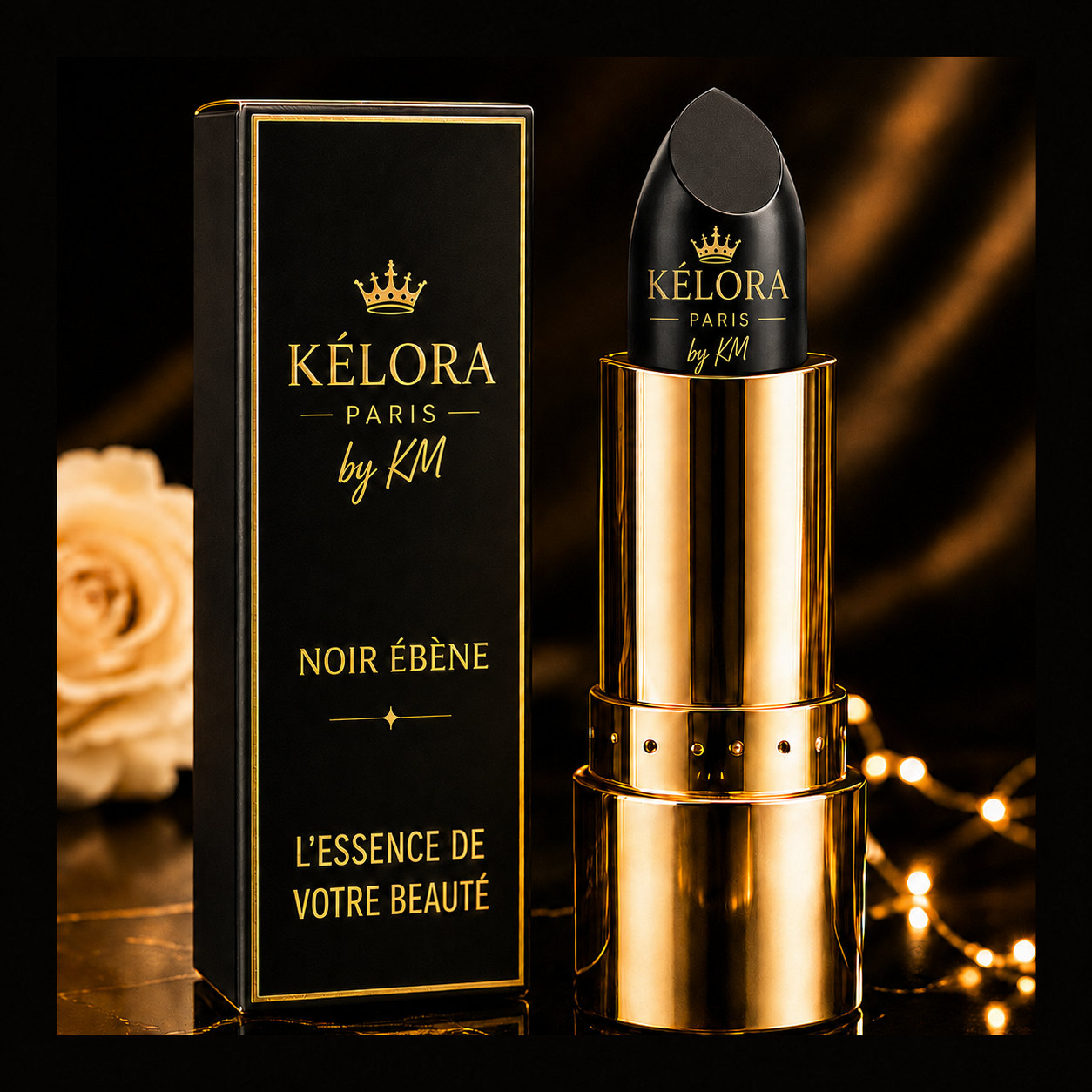 Rouge à lèvres Noir KÉLORA